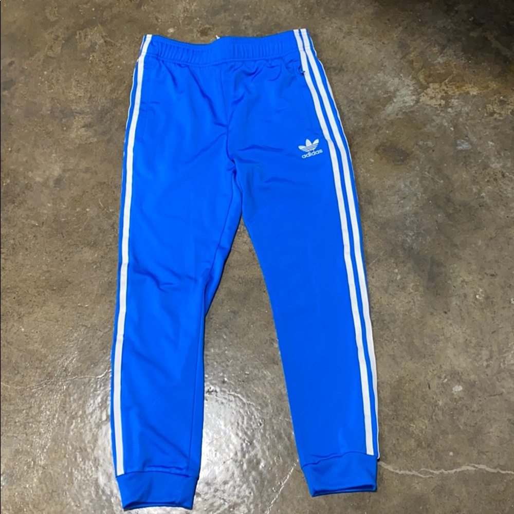Blue adidas pants